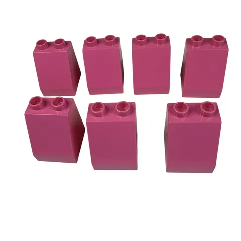 LEGO Duplo Lot Pink Slopes 2x2x2 W/ Bottom Tube Bricks Pieces Parts Building
