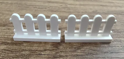Lego Parts 33303 (2pcs) Fence 1x4x2 Paled Picket White