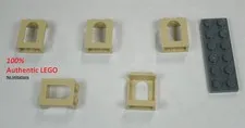 LEGO NEW 1x2x2 Tan Window Frame Arched Opening (5x) 4642933 Brick 90195