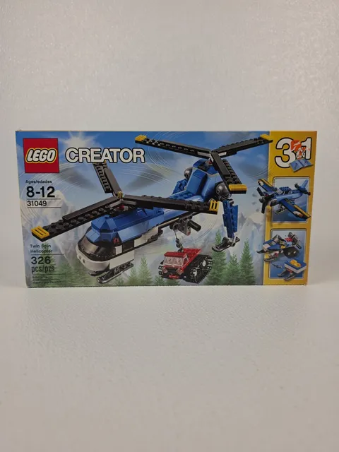 LEGO Creator Twin Spin Helicopter 31049 3-in-1 326pcs Complete Set Ages 8-12