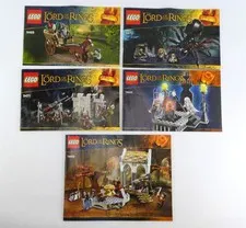 Lego LORD of the RINGS Lot of 5 Manuals for Sets 9469, 9470, 9471, 79005, 79006