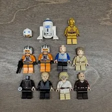 LEGO Star Wars Movie Character Mini Figures Lot R2-D2 C-3P0 Anakin Padme Luke
