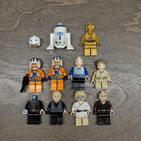 LEGO Star Wars Movie Character Mini Figures Lot R2-D2 C-3P0 Anakin Padme Luke