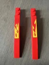 LEGO 85970pb023L 85970pb023L Red Curved Slope 10x1 Flame Ninjago Katana V11