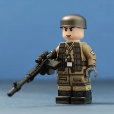 LEGO Minifig Co. Custom Paratrooper Minifigure With BrickArms Rifle