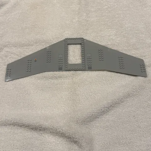 Lego 54093 2-01 Retired Plane Wing Base Plate 20x56 W/ 6x10 Cut Out  Gray 1