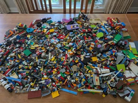 Lego approx 15 lbs Assorted Lot Bricks, Plates, Wheels, Parts, Pieces See Pics
