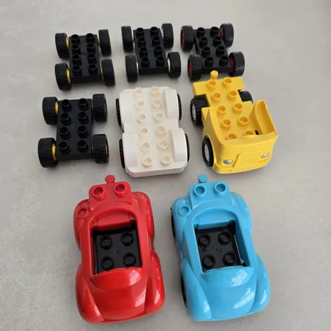 LEGO DUPLO Cars Wheels Bulk Bundle Lot Vehicles 