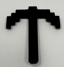 LEGO Minecraft Pick Axe Pickaxe PIXELATED Weapon Farm Tool Piece Black