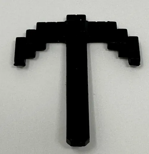 LEGO Minecraft Pick Axe Pickaxe PIXELATED Weapon Farm Tool Piece Black