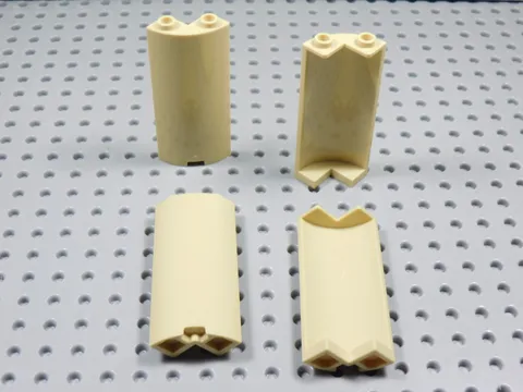 LEGO Lot of 4 Tan 2x2x5 Corner Wall Panels BO