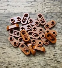 LEGO Dark Orange Plate, Round 1 x 2 with Open Studs QTY 20. Part No. 35480
