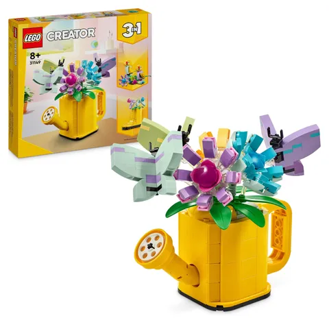 LEGO Creator 3in1 Flowers in Watering Can Toy to Welly Boot to 2 Birds on a Perc