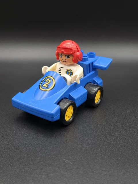 Lego Duplo 2609 Duplo Racer | Vintage Blue Car & Driver Complete from 1990