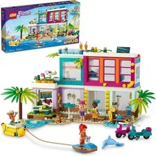 LEGO 41789 Friends Beach House, 2-Story with Mini-Dolls & Surfboard, Gift 7+