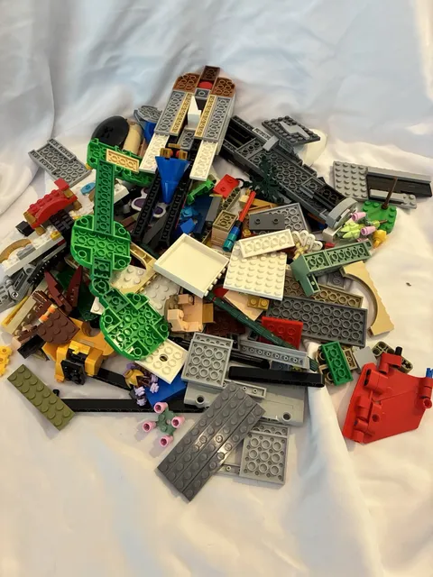 LEGO Bulk Bricks and Parts Lot Mixed Colors Specialized Pieces 1.55 Pounds Loose