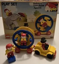 Vintage 2651 LEGO Duplo Circus With Box - Missing Elephant And Umbrella