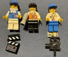 Lego City Town Studios Minifigs Assistant Director (Steven Spielberg) Cameraman