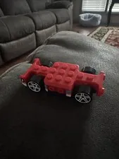 Lego Duplo Red Wheel Base Train Car Block W/ Wheels Replacement Coaster Car #1