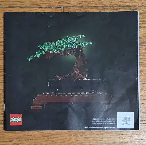LEGO Bonsai Tree Instruction Manual Booklet, Illustrated, English/French/Spanish