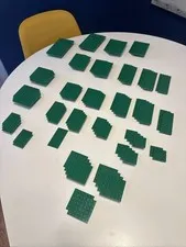 LEGO Green Plates Bulk Lot 105 Pieces 12 Sizes Genuine LEGO MOC Building Parts