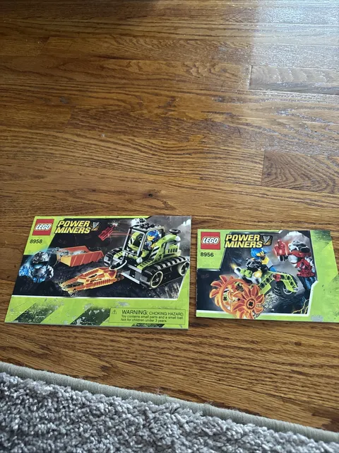 LEGO Power Miners.  #8958 - Granite Grinder Manual + 8956 Manual
