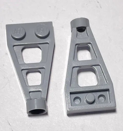 LEGO® 4596 Plate, Modified 1 x 2 Long Stud Holder Space Wing Light Bluish Gray