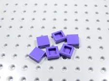 LEGO Lot of 6 Dark Purple 1x1 Smooth Tiles Plates BN