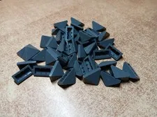 LEGO LOT OF 42 DARK BLUISH GRAY SLOPE 45° 2X1 TRIPLE ROOF TOP END