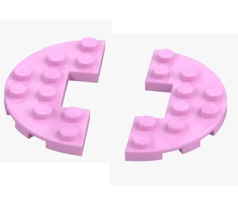 LEGO ® 2x plate 3x6 half-round with cutout light purple 18646 6133060 pink New