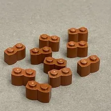Lego 30136 Reddish Brown Replacement Add-on Pieces Parts Lot of 10