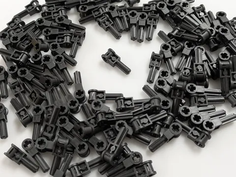 Lego  x125 Black Technic, Axle 2L with Reverser Handle Axle Connector # 6553