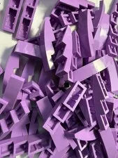 LEGO-NEW-#61678-MEDIUM LAVENDER-SLOPE CURVED 4 X 1 -10 PIECES