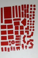 Assorted Flat Red Legos