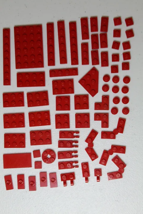 Assorted Flat Red Legos
