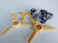 Lego Duplo Blocks Airplane Parts Propeller Wheels. 44 Pieces