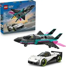 ⭐	LEGO City Jet vs. Car Building Toys for Kids - Vehicle Sets 60489 ⭐