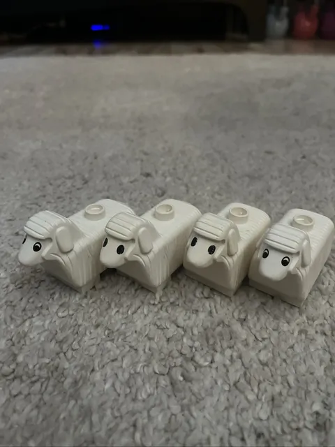 Lego Duplo Vintage Farm animal Sheep 4 Pieces