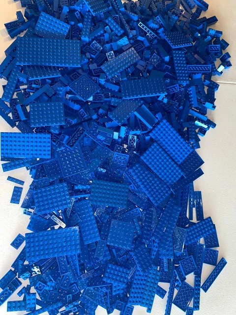 Lego Blue 76 oz 4 3/4 lb Bulk Lot Plates Bricks & More New/Used