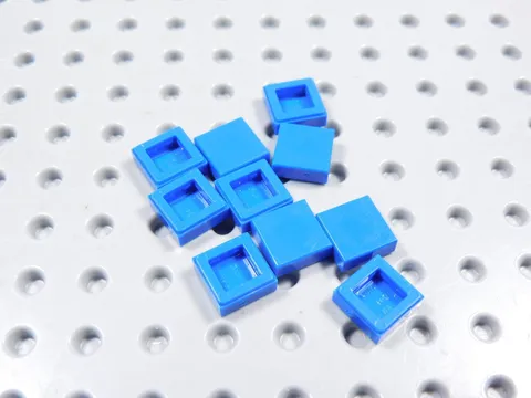 LEGO Lot of 10 Blue 1x1 Smooth Tiles Plates BE
