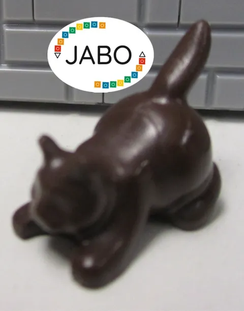 (O 15 / 8 / 6 ) Lego Animal 6251 Dark Brown Cat
