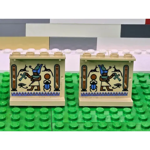 LEGO Panel 1x4x3 Tan 1998 Adventures Desert - 2ct