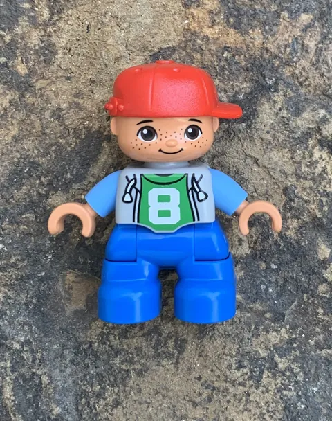 Lego Duplo Boy With Hat Figure. Good Condition 