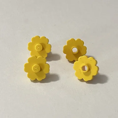 Lego 4728 98262 1003 Yellow Replacement Add-on Parts Pieces Lot of 4