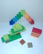70 Piece LEGO DUPLO Preschool Building Toy: Various Size Basic Bricks (5" x 5")