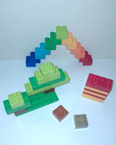 70 Piece LEGO DUPLO Preschool Building Toy: Various Size Basic Bricks (5" x 5")