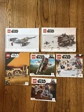 Lot of 6 LEGO STAR WARS Instruction Manuals, No LEGO Pieces 75325 75337 75241 +