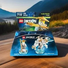 🔥 LEGO • Dimensions Ninjago Sensei Wu Flying White Dragon Fun Pack • 71234