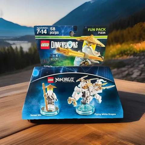 🔥 LEGO • Dimensions Ninjago Sensei Wu Flying White Dragon Fun Pack • 71234