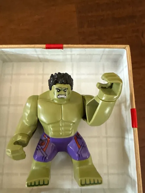 LEGO Marvel Avengers Hulk BigFig Dark Brown Hair & Blue Pants Minifigure Figure